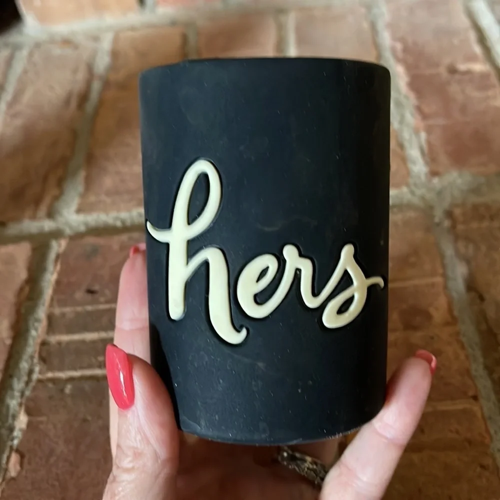 Kate Spade Black His & Hers Rubber Koozies